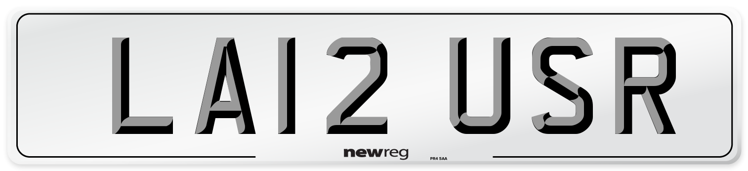 LA12 USR Number Plate from New Reg